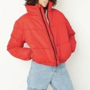 WILD FABLE bright red puffer jacket M